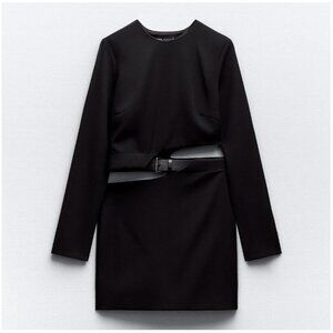 NWT - Zara Belted Cut Out Dress - Size M